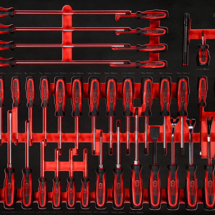 KS TOOLS Juego de destornilladores en inserto de gomaespuma, 46 pzs ( 821.0046 )