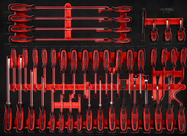 KS TOOLS Juego de destornilladores en inserto de gomaespuma, 46 pzs ( 821.0046 )