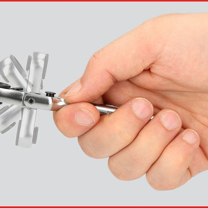 KS TOOLS Carraca reversible articulada para puntas de 1/4', longitud 119 mm ( 918.1560 )