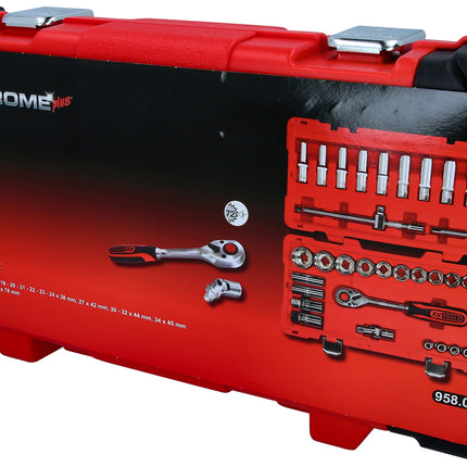 KS TOOLS 1/2' Juego de llaves de vaso CHROMEplus 39 pzs ( 958.0639 )