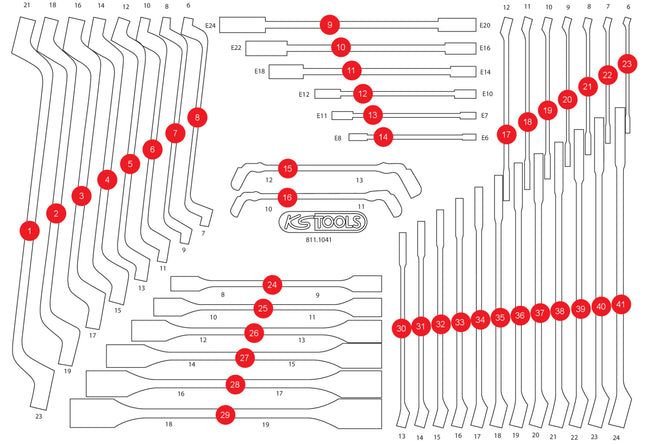 KS TOOLS Inserto di materiale espanso di 811.1041 ( 811.1041-97 )