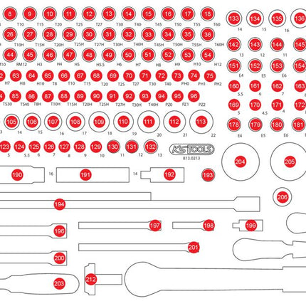 KS TOOLS Inserto di materiale espanso di 813.0213 ( 813.0213-97 )