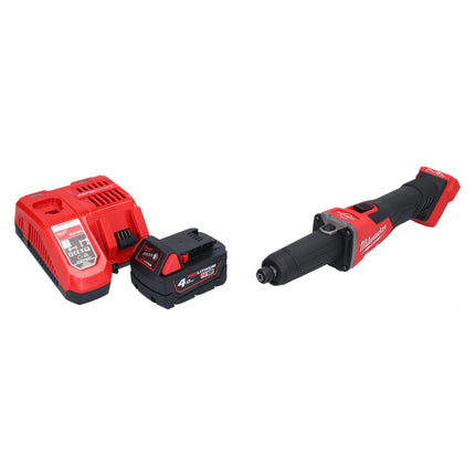 Amoladora recta a batería Milwaukee M18 FDGRB-401 18 V 50 mm sin escobillas + 1x batería 4,0 Ah + cargador