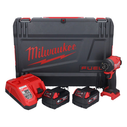 Llave de impacto a batería Milwaukee M18 FID3-402X 18 V 1/4" 226 Nm sin escobillas + 2x batería 4,0 Ah + cargador + caja HD