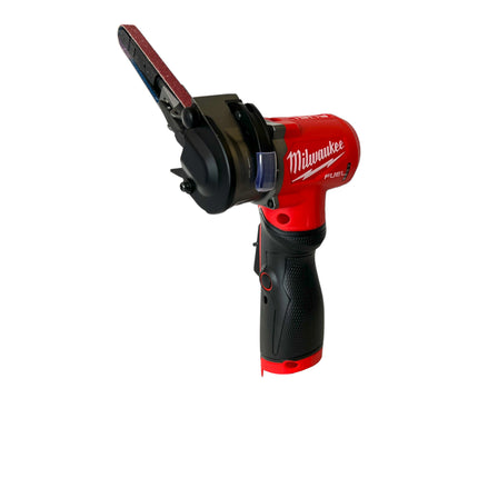 Lima de banda de batería Milwaukee M12 FBFL10-501 12 V 10 x 330 mm + 1x batería 5,0 Ah + cargador