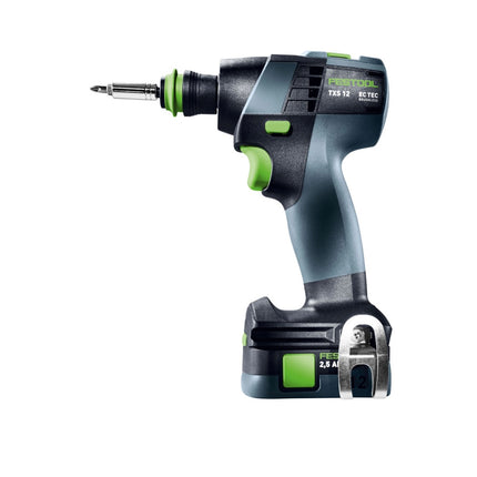 Trapano avvitatore a batteria Festool TXS 12 2,5-Set 12 V 30 Nm brushless ( 576874 ) + 2x batteria 2,5 Ah + caricabatterie + set di punte + systainer