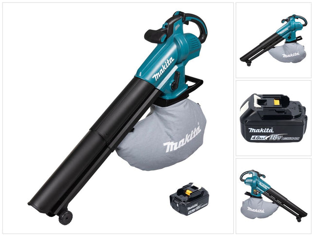 Makita DUB 187 M cordless leaf blower and vacuum cleaner 18 V brushless + 1x battery 4.0 Ah - without charger