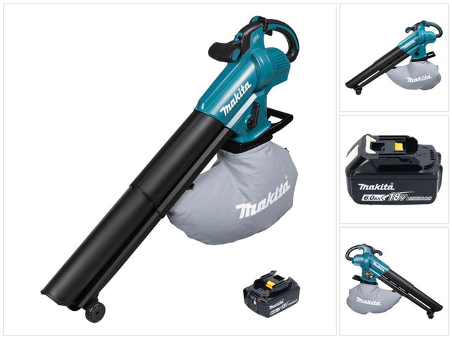 Makita DUB 187 G cordless leaf blower and vacuum cleaner 18 V brushless + 1x rechargeable battery 6.0 Ah - without charger