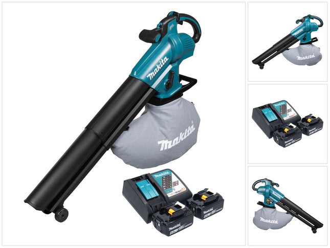 Makita DUB 187 RG2 cordless leaf blower and vacuum cleaner 18 V brushless + 2x battery 6.0 Ah + charger