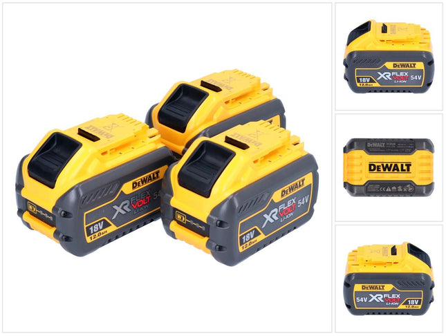 DeWalt 3x DCB 548 batterie 18 V / 54 V max. 12 Ah / 12000 mAh Li-Ion XR FLEXVOLT - avec indicateur de charge