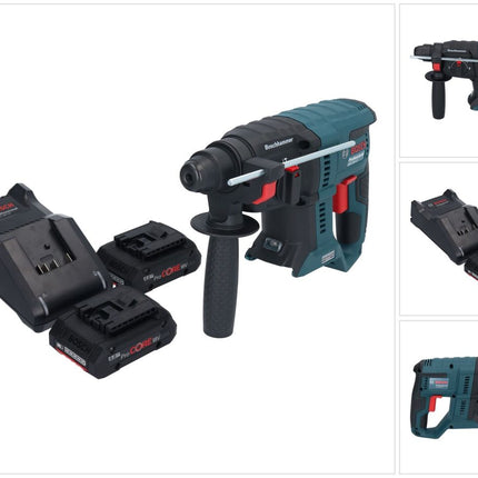 Bosch GBH 18V-21 Taladro percutor inalámbrico profesional 18 V 2,0 J SDS plus sin escobillas + 2x batería ProCORE 4,0 Ah + cargador