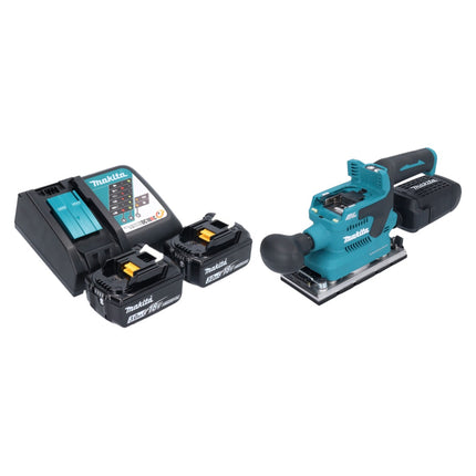 Makita DBO 382 RF akumulatorowa szlifierka oscylacyjna 18 V 93 x 185 mm bezszczotkowa + 2x akumulator 3,0 Ah + ładowarka