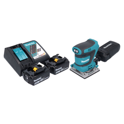 Makita DBO 484 RT akumulatorowa szlifierka oscylacyjna 18 V 112 x 102 mm + 2x akumulator 5,0 Ah + ładowarka