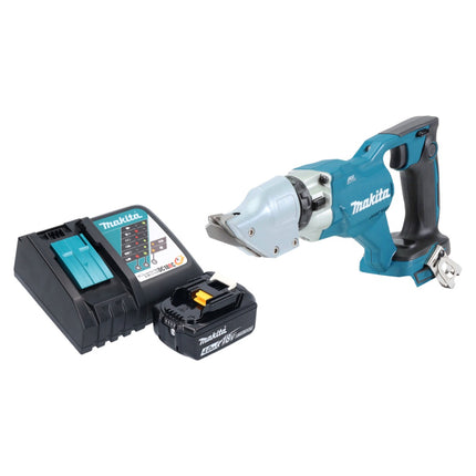Makita DJS 200 RM1 Cisaille à tôle sans fil 18 V 2,0 mm Brushless + 1x batterie 4,0 Ah + chargeur