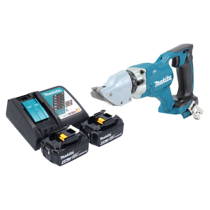 Makita DJS 200 RM Cisaille à tôle sans fil 18 V 2,0 mm Brushless + 2x batterie 4,0 Ah + chargeur
