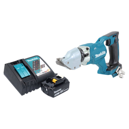 Makita DJS 200 RG1 Cisaille à tôle sans fil 18 V 2,0 mm Brushless + 1x batterie 6,0 Ah + chargeur