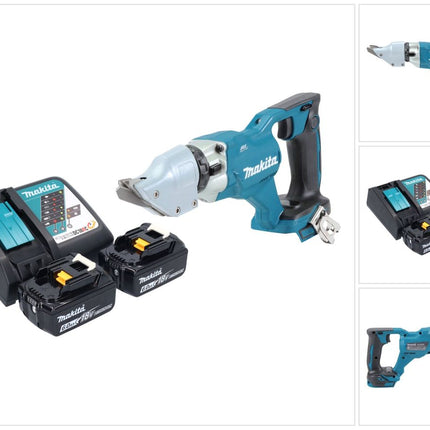 Makita DJS 200 RG Cisaille à tôle sans fil 18 V 2,0 mm Brushless + 2x batterie 6,0 Ah + chargeur