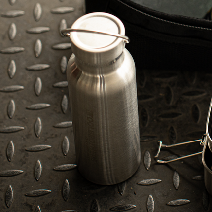 Fiambrera Toolbrothers Fan con bolsa de transporte impermeable de acero inoxidable con tapa de bambú 1200 ml + botella de agua de acero inoxidable 600 ml + cubiertos multifunción 4 en 1