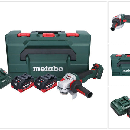 Metabo WVB 18 LTX BL 15-125 Quick Akku Winkelschleifer 18 V 125 mm ( 601731660 ) Brushless + 2x Akku 5,5 Ah + Ladegerät + metaBOX
