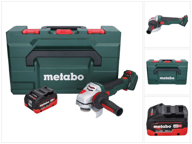 Metabo WVB 18 LTX BL 15-125 Quick amoladora angular sin cable 18 V 125 mm sin escobillas + 1x batería recargable 10,0 Ah + metaBOX - sin cargador