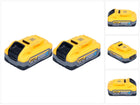 DeWalt DCBP 518 H2 battery set 2x Powerstack battery 18 V 5.0 Ah / 5000 mAh XR Li-Ion - with charge level indicator