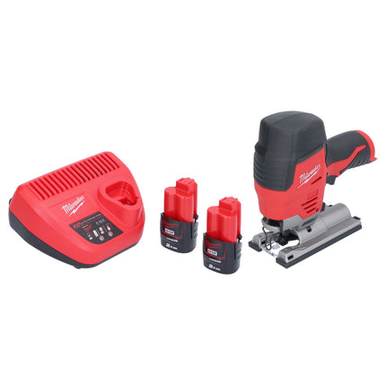 Milwaukee M12 JS-202 seghetto alternativo a batteria 12 V + 2x batteria ricaricabile 2,0 Ah + caricabatterie