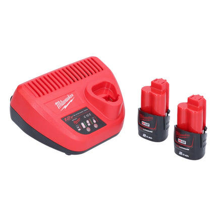 Milwaukee M12 JS-202 seghetto alternativo a batteria 12 V + 2x batteria ricaricabile 2,0 Ah + caricabatterie