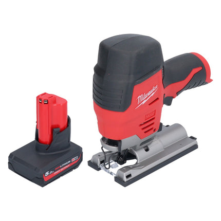 Sierra de calar sin cable Milwaukee M12 JS-501 12 V + 1x batería 5,0 Ah - sin cargador de batería