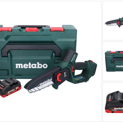 Metabo MS 18 LTX 15 sega da potatura a batteria 18 V 15 cm 5 m/s + 1x batteria ricaricabile 4,0 Ah + metaBOX - senza caricabatterie