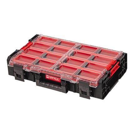 Qbrick System ONE Organizer XL 2.0 Long Bin sztaplowany 582 x 387 x 131 mm 13,5 l IP66 z 4 wkładami i 12 przegrodami