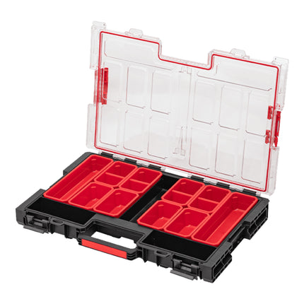Qbrick System ONE Organizer L 2.0 apilable 531 x 379 x 77 mm 6 l IP 66 con 10 inserciones