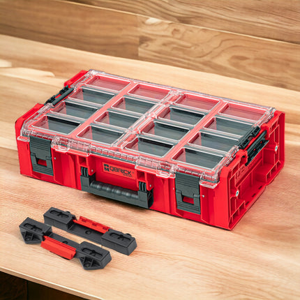 Qbrick System ONE Organizer 2XL 2.0 RED ULTRA HD Custom + adaptador ONE Connect 582 x 387 x 172 mm 19,5 l apilable IP66
