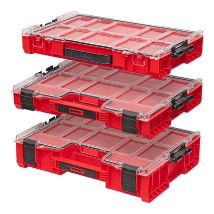 Qbrick System PRO Organizer 300 RED ULTRA HD sztaplowany 452 x 358 x 110 mm 9 l IP54 z 8 wkładkami