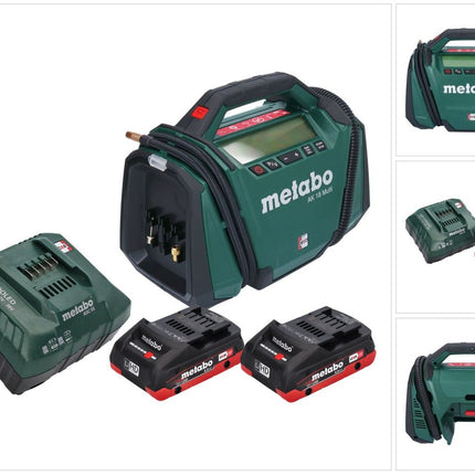 Metabo AK 18 Multi compresor sin cable 18 V 11 bar + 2x batería 4,0 Ah + cargador