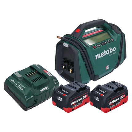 Metabo AK 18 Multi compresseur sans fil 18 V 11 bar + 2x batterie 5,5 Ah + kit de chargement