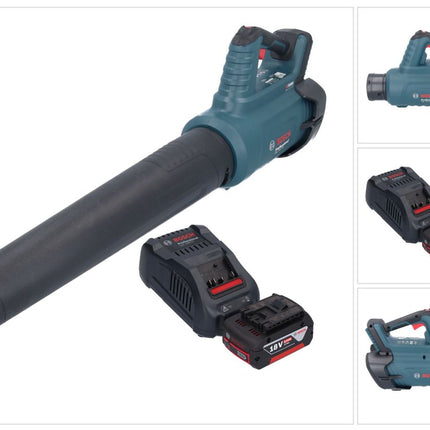 Bosch GBL 18V-750 Soplador profesional sin cable 18 V BITURBO Brushless + 1x batería recargable 5,0 Ah + cargador