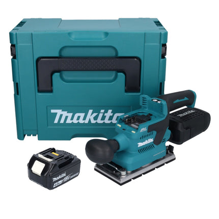 Makita DBO 381 M1JU Akumulatorowa szlifierka oscylacyjna 18 V 93 x 185 mm bezszczotkowa + 1x akumulator 4,0 Ah + Makpac - bez ładowarki