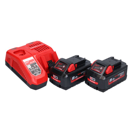 Smerigliatrice angolare a batteria Milwaukee M18 FSAG125X-802 18 V 125 mm brushless + 2x batteria 8,0 Ah + caricabatterie