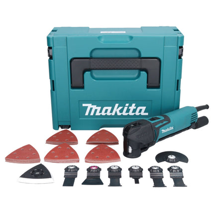 Makita TM 3010 CX3J herramienta multifunción 320 W OIS / Starlock + 59 pcs. kit de accesorios + Makpac