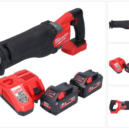 Milwaukee M18 FSZ-552 cordless Recipro reciprocating saw 18 V brushless + 2x battery 5.5 Ah + charger