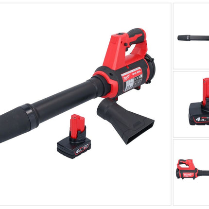 Soplador de batería Milwaukee M12 BBL-401 12 V + 1x batería 4,0 Ah - sin cargador