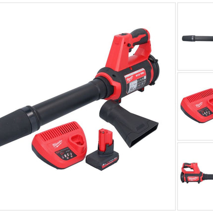 Souffleur sur batterie Milwaukee M12 BBL-501 12 V + 1x batterie 5,0 Ah + chargeur