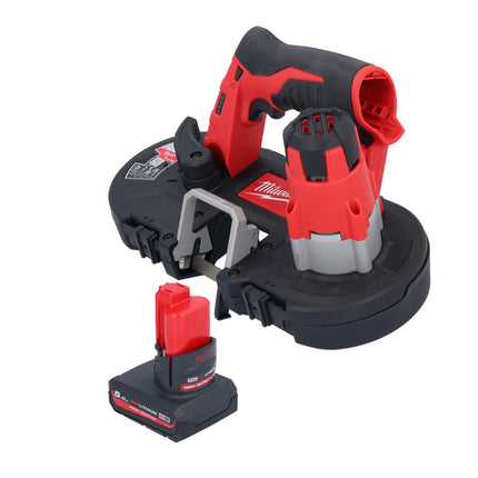 Sega a nastro a batteria Milwaukee M12 BS-501 12 V 41 x 41 mm + 1x batteria 5,0 Ah - senza caricabatterie