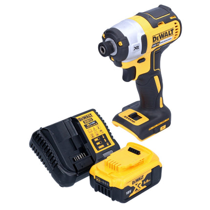DeWalt DCF 887 P1 Akku Schlagschrauber 18 V 205 Nm 1/4" Brushless + 1x Akku 5,0 Ah + Ladegerät