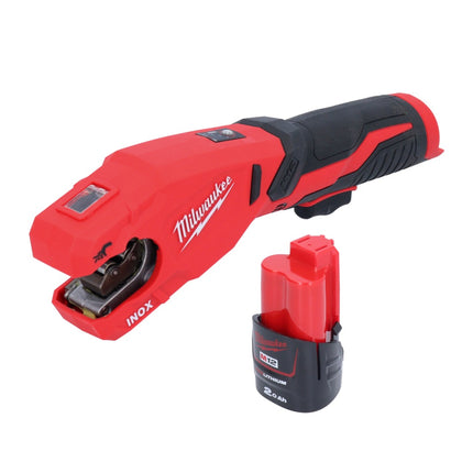 Milwaukee M12 PCSS-201 Cortatubos inalámbrico de acero inoxidable 12 V 12 - 28 mm + 1x 2.0 Ah batería - sin cargador