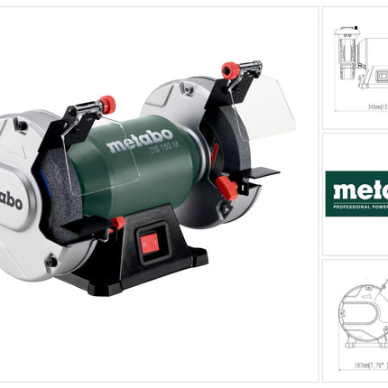Metabo DS 150 M Levigatrice doppia 370 W 150 x 20 x 20 mm ( 604150000 )