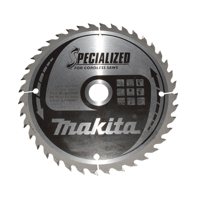 Makita CCF16540E Hoja de sierra SPECIALIZED 165 x 20 mm 40 dientes para madera ( B-32954 )