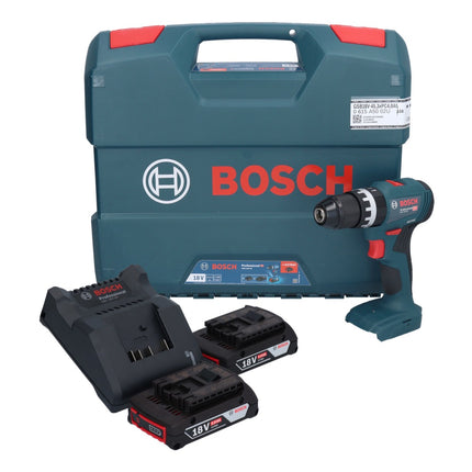 Bosch GSB 18V-45 Professional taladro percutor inalámbrico 18 V 45 Nm (06019K3302) sin escobillas + 2x batería 2,0 Ah + cargador + maletín L