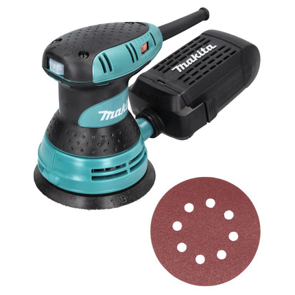 Makita BO 5031 Random orbital sander 300 Watt 125 mm + 50x sandpaper K80