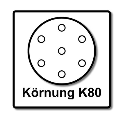 Makita BO 5031 Random orbital sander 300 Watt 125 mm + 50x sandpaper K80